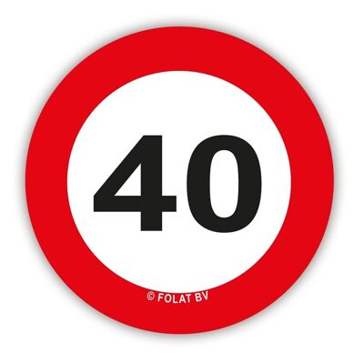 Confetti XL Traffic Sign 40