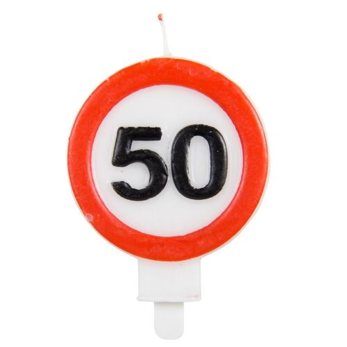 Kaars 50 Jaar Verkeersbord