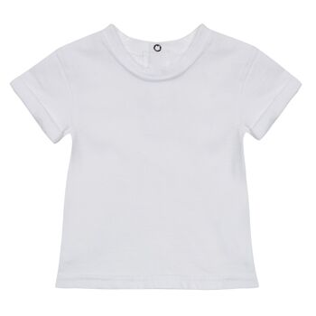 T-shirt uni blanc glace 1