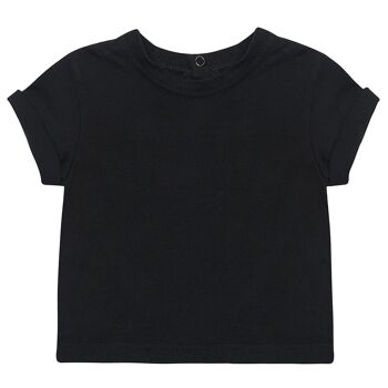 T-shirt uni noir jais 2