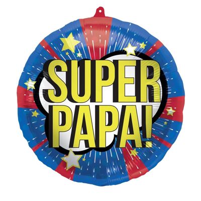 Foil balloon 'Super Papa!' - 45cm