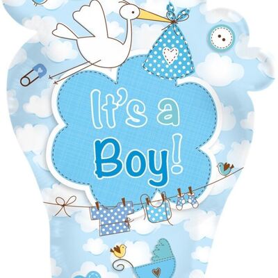 Babyvoetje It's a Boy! geboorteballon - 46x70cm