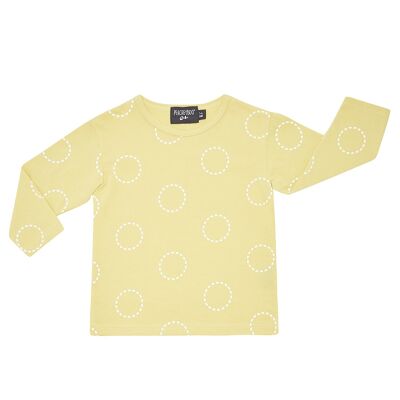 T-shirt à manches longues et cercles moutarde