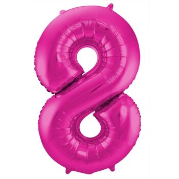 Numéro de Ballon Magenta Numéro 8 - 86 cm