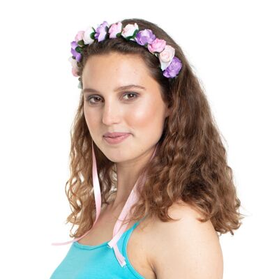 Tiara met Bloemen en Lint