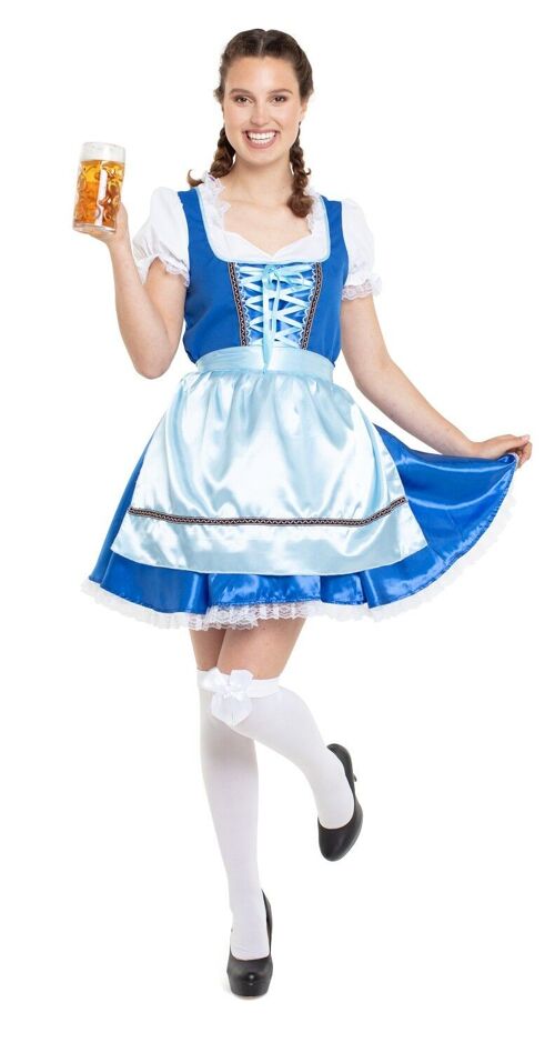 Dirndl Jurk Klassiek Blauw - Maat S-M