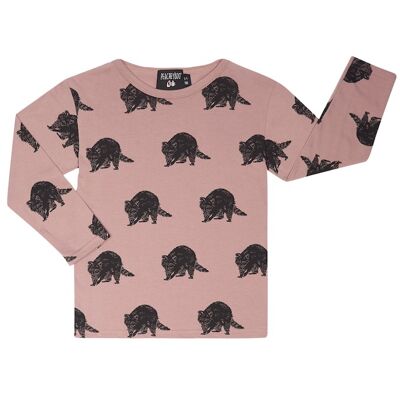 Raccoon Print Long Sleeve Tee