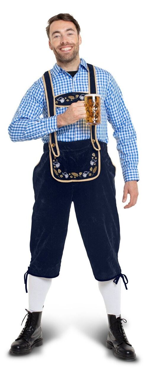 Lederhosen Blauw Oktober Bier Festival Heren - Maat XL-XXL