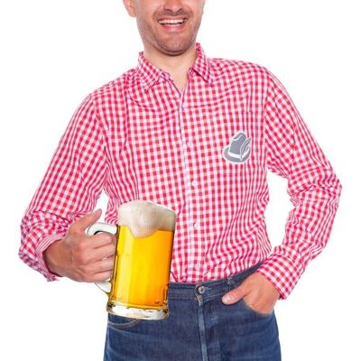 Rotes Oktober-Bierfest-Shirt Größe M-L