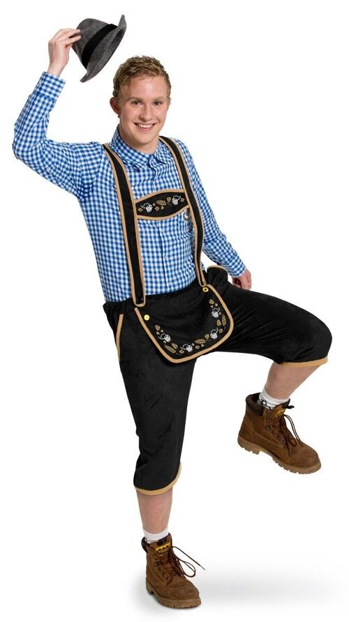 Zwarte Lederhosen - maat M-L