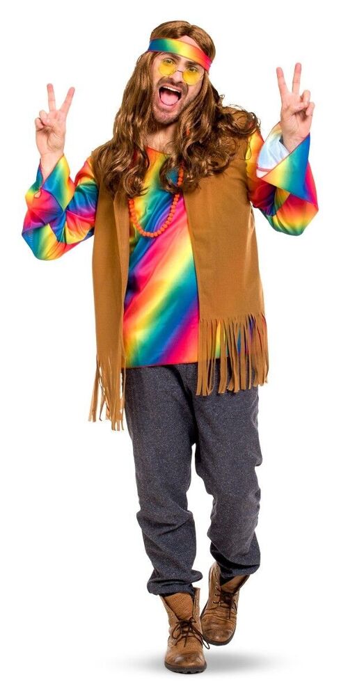 Hippie Outfit Heren - Maat XL - XXL