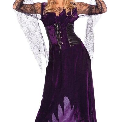Purple Witch Dress with Hat Women S-M