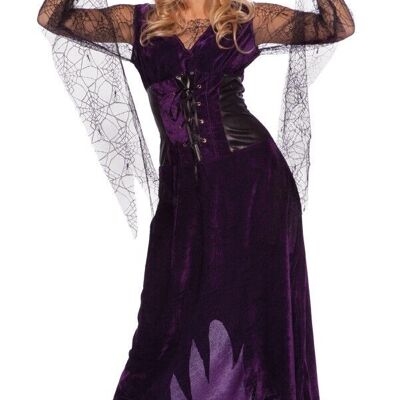 Purple Witch Dress with Hat Ladies L-XL