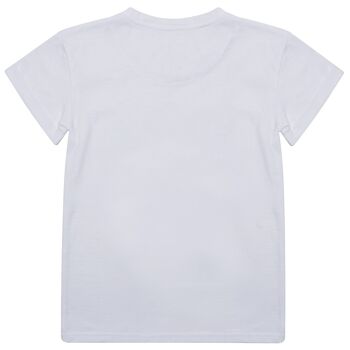 T-shirt Raccoon Blanc 2