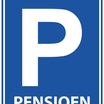 Letrero de puerta de estacionamiento de jubilación