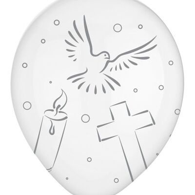 Communion Balloons White - 8 pieces