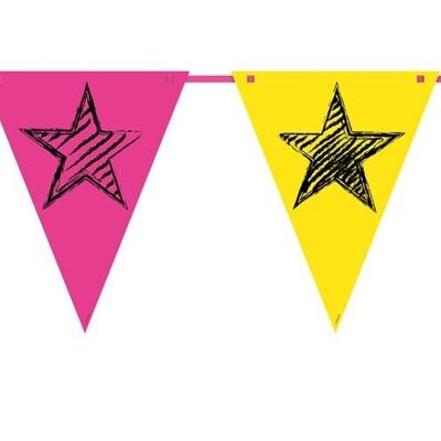 Neon Party Bunting - 6 meters