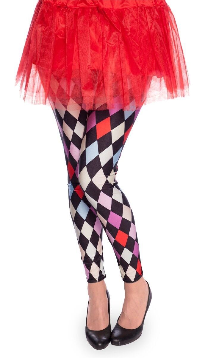 Leggings mit Clown-Karos