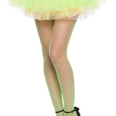 Collants Résille Vert Fluo