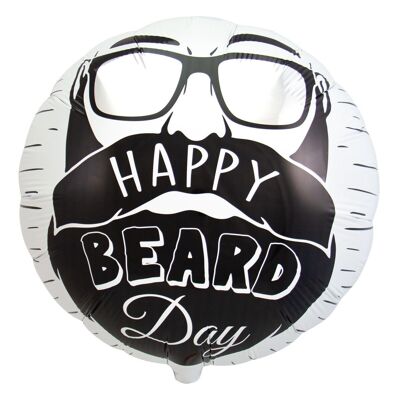 Foil balloon Happy Beard Day - 45cm