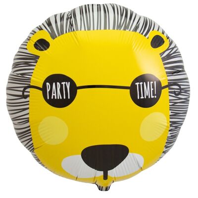 Ballon aluminium 'Party Time!' Lion - 45cm