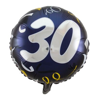 30 Jahre Stilvolle Party Folienballon - 45cm