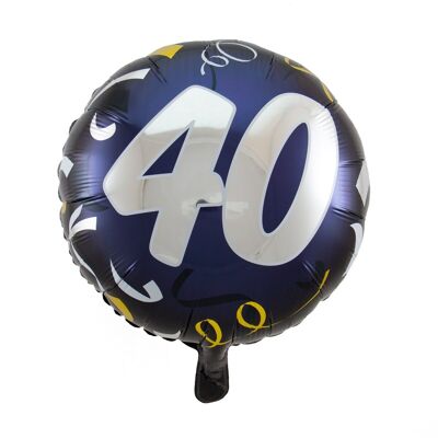 40 Jahre Stilvolle Party Folienballon - 45cm