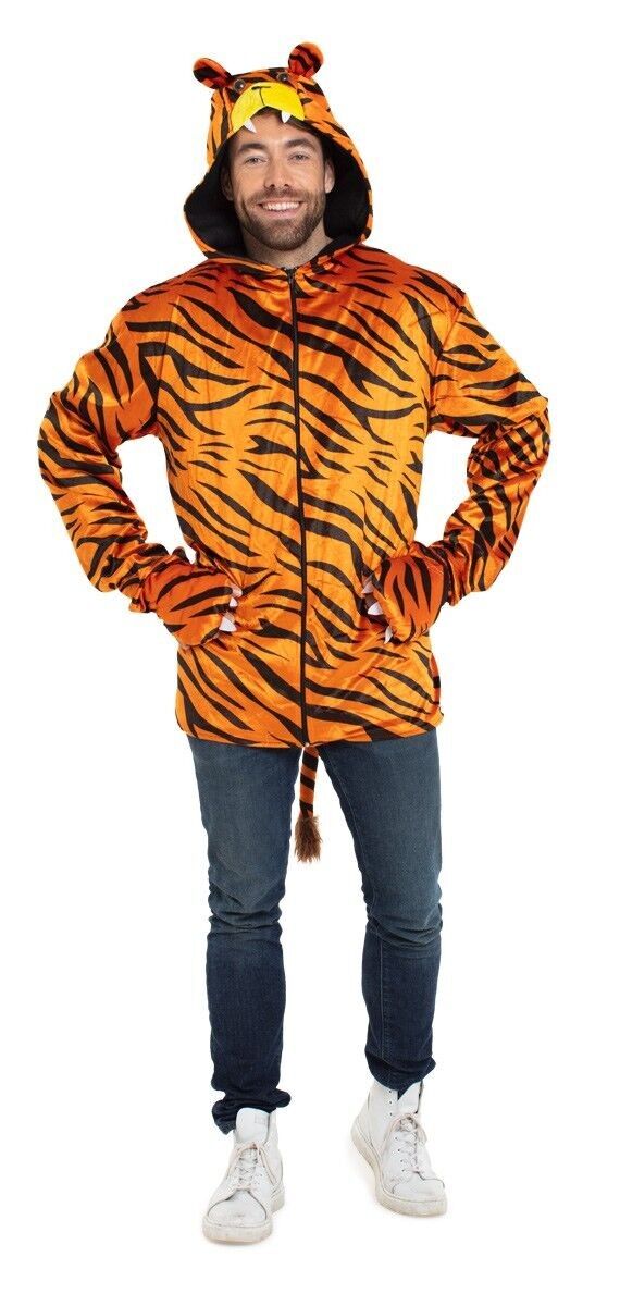Tigerjacke mit Schwanz Erwachsene - Größe XL-XXL