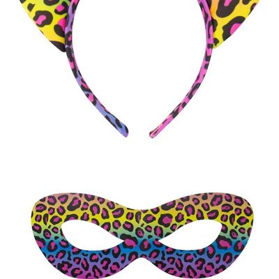 Rainbow Panther Dress Up Set – Tiara und Maske