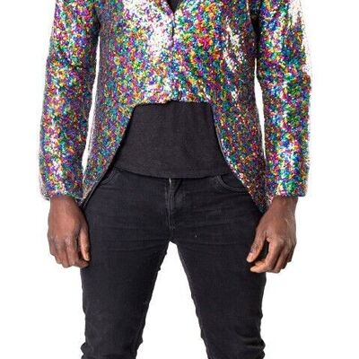 Jacket with Multicolored Sequins Men - Size XL-XXL