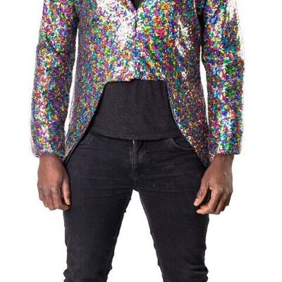 Giacca con Paillettes Multicolori Uomo - Taglia XL-XXL