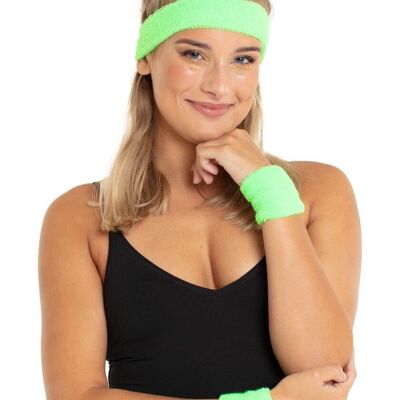 Sweatbands Neon Green - 3 pieces