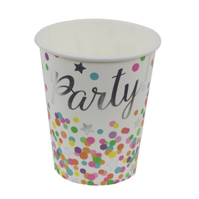 Tazze Confetti Party 250ml - 8 pezzi