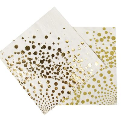 Serviettes HBD Luxury Gold 33x33cm - 16 pièces