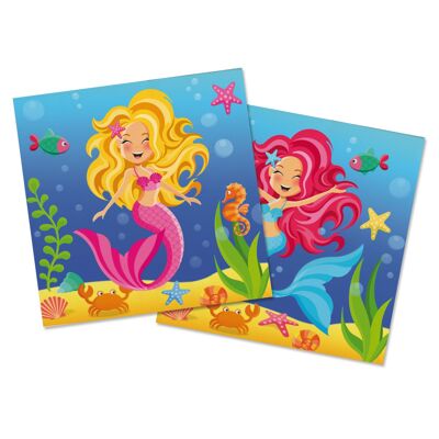 Mermaid Napkins 33x33cm - 20 pieces