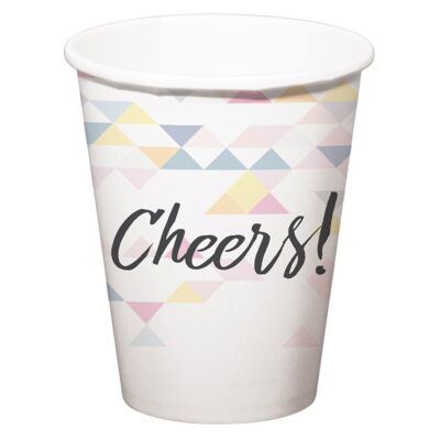 Gobelets Cheers Nacre 250ml - 6 pièces