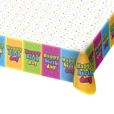 Happy Birthday Stars Tablecloth - 130x180cm