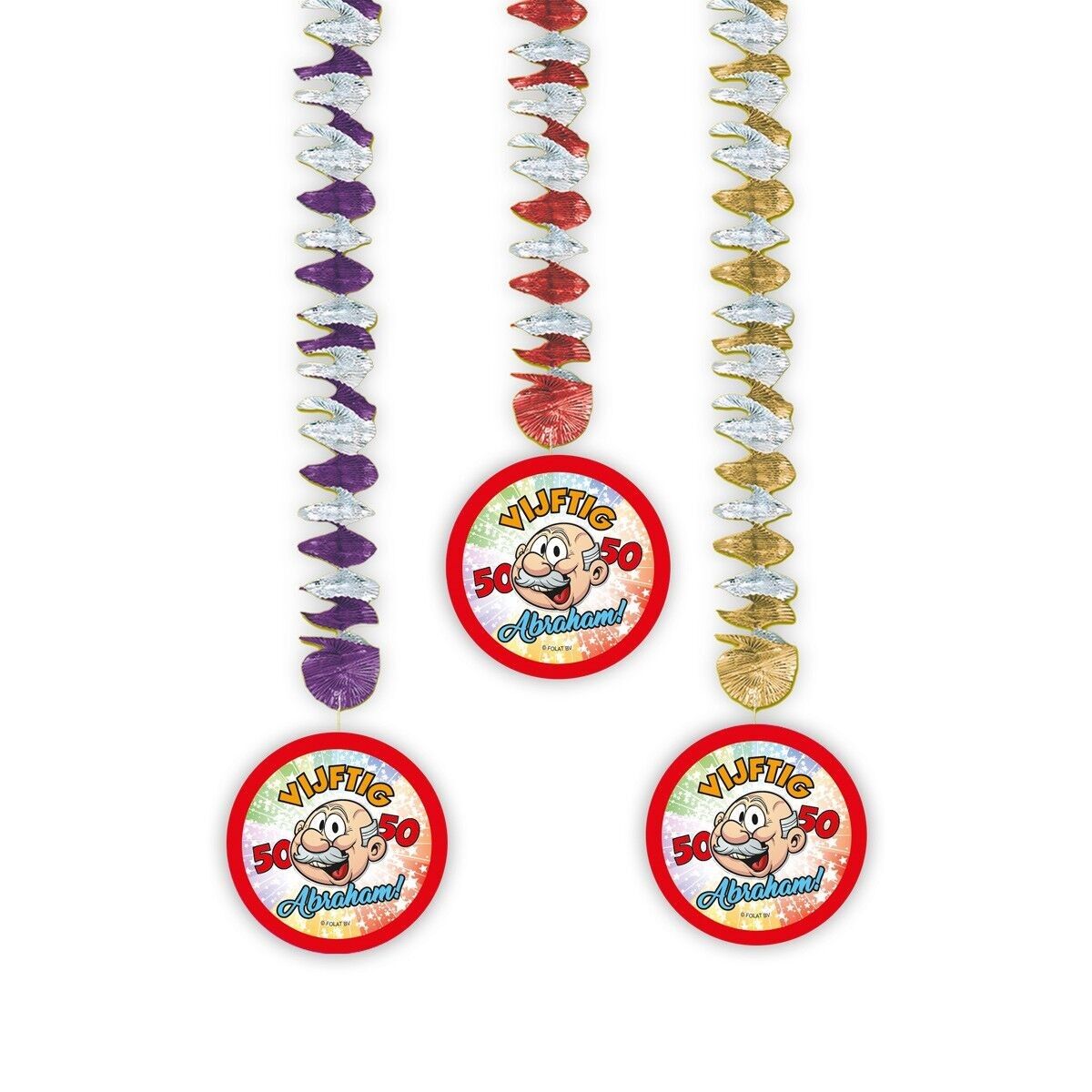 50 Jahre Abraham Regenbogen-Hängedekoration - 3-teilig