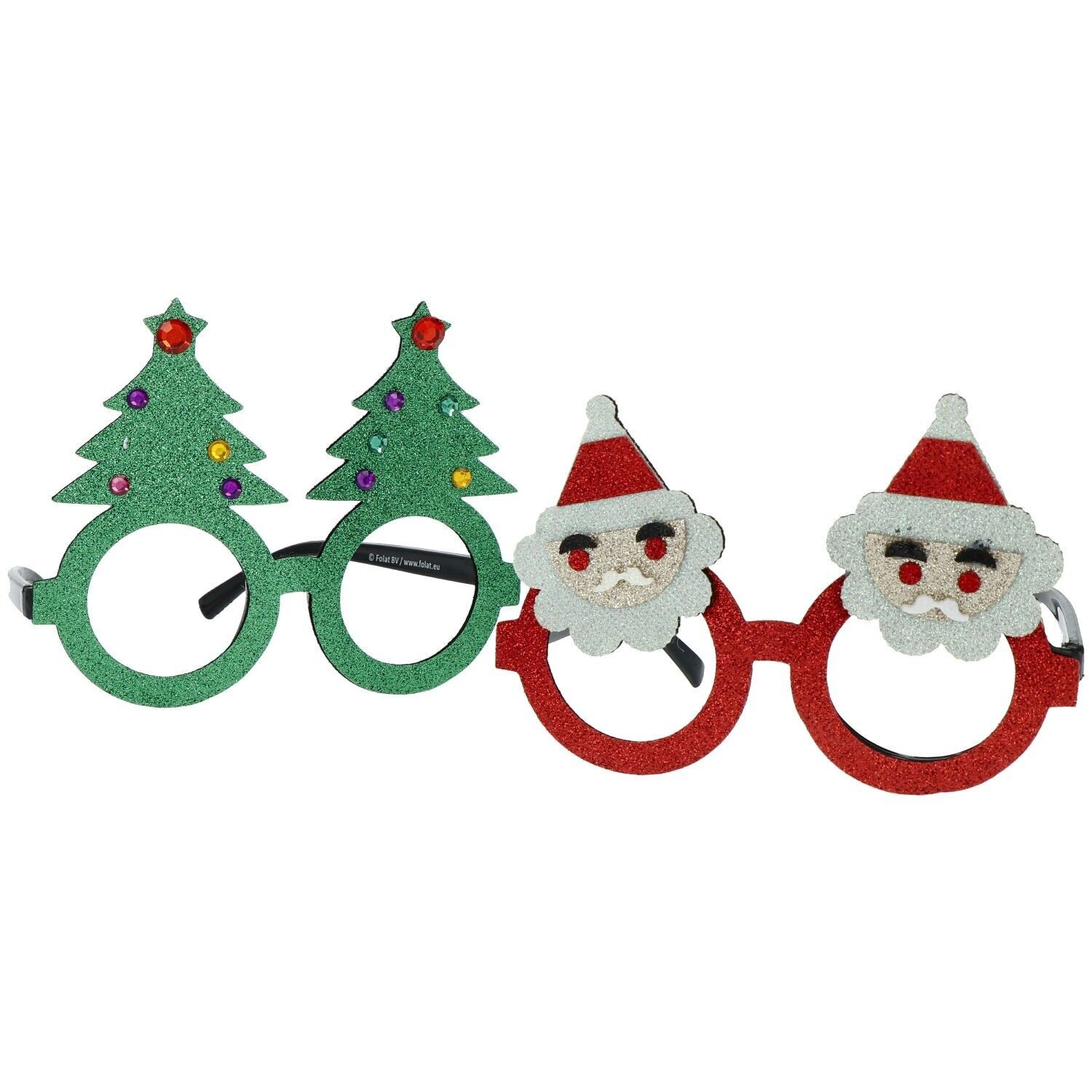 Bicchieri di Natale Albero di Natale/Babbo Natale - 2 pezzi