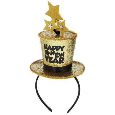 Tiara con sombrero 'Feliz año nuevo' Fuegos artificiales