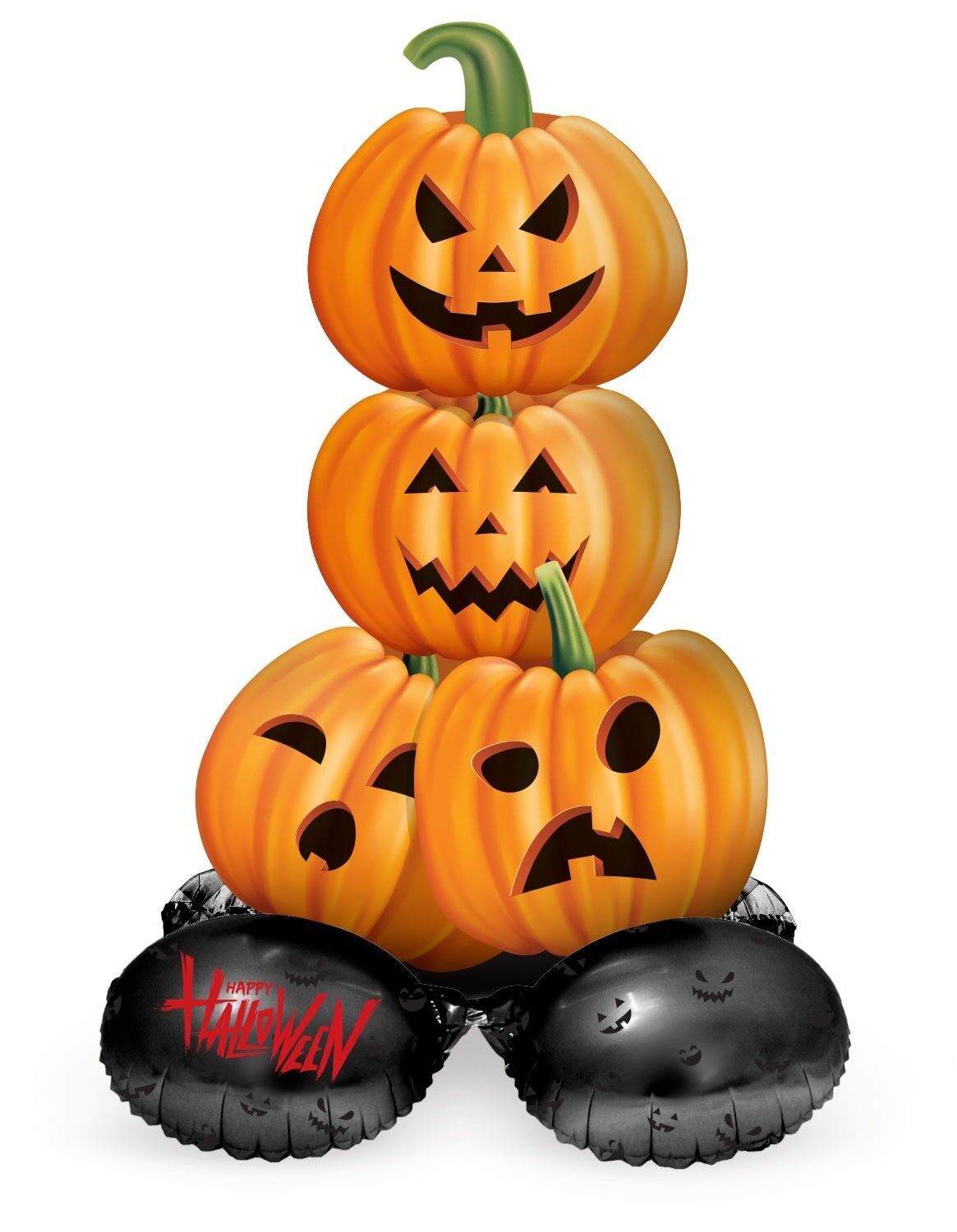 Stehender Folienballon Kürbisse Orange - 74 cm