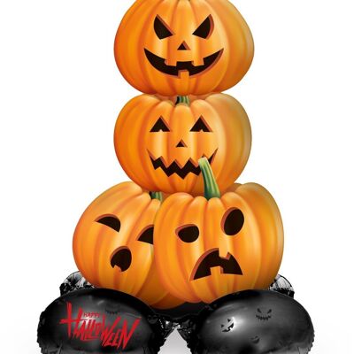 Standing Foil Balloon Pumpkins Orange - 74 cm