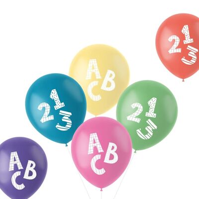 Globos Schulanfang 33cm - 6 piezas