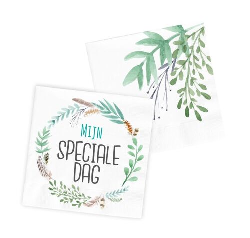 Servetten 'Mijn Speciale Dag' 33x33cm - 20 stuks