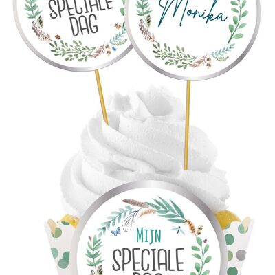 Set de decoración para cupcakes 'My Special Day' - 12 piezas