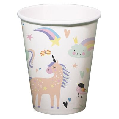 Cups Unicorns & Rainbows 250ml - 6 pieces