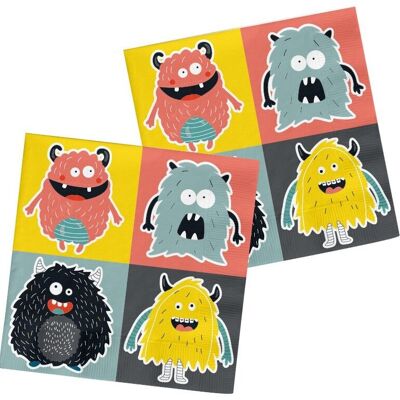 Servetten Monster Bash 33x33cm - 20 stuks