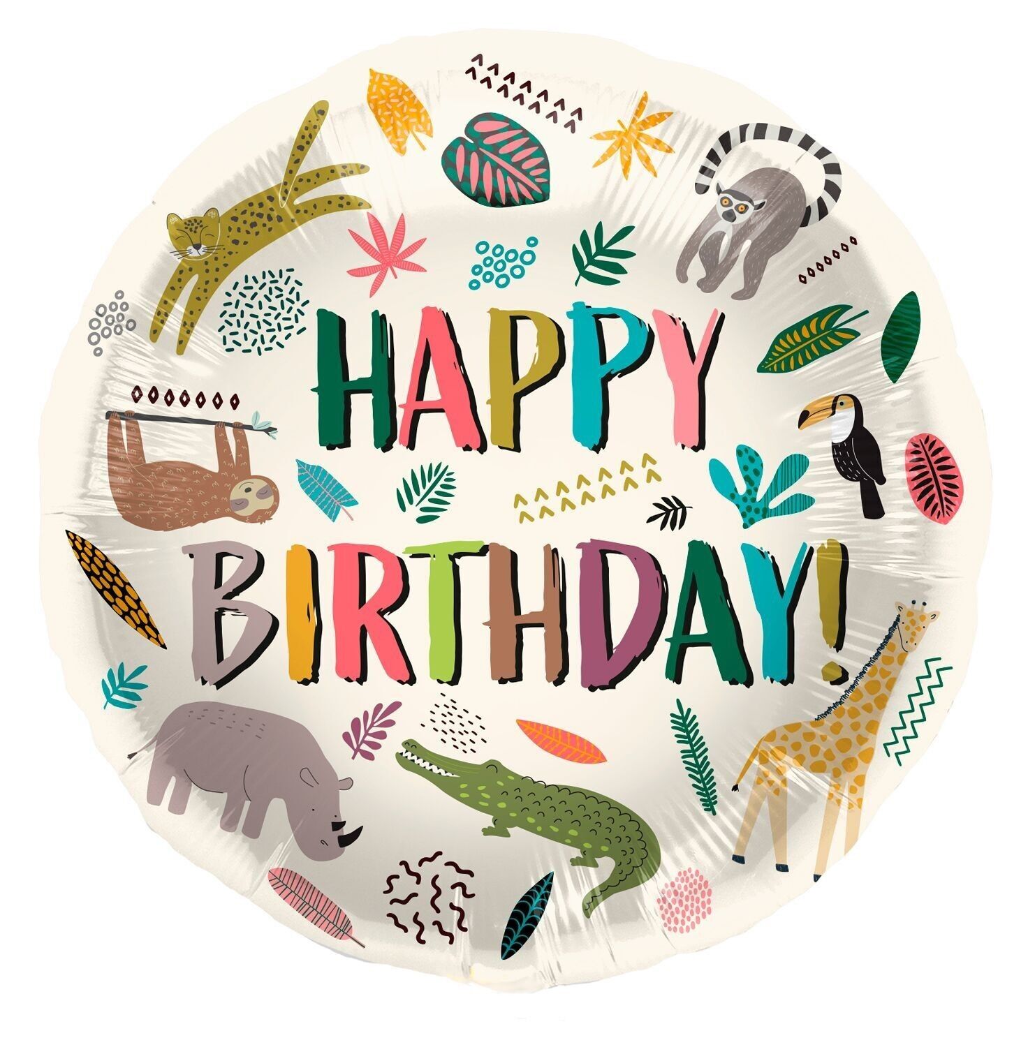 Folienballon Zoo Party - 45cm