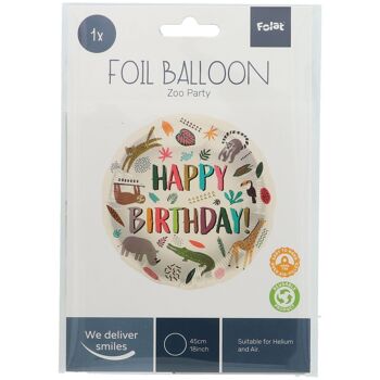 Ballon aluminium Zoo Party - 45cm 2