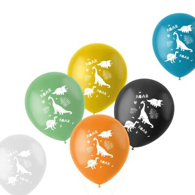 Luftballons Dino Roars 33cm - 6 Stück